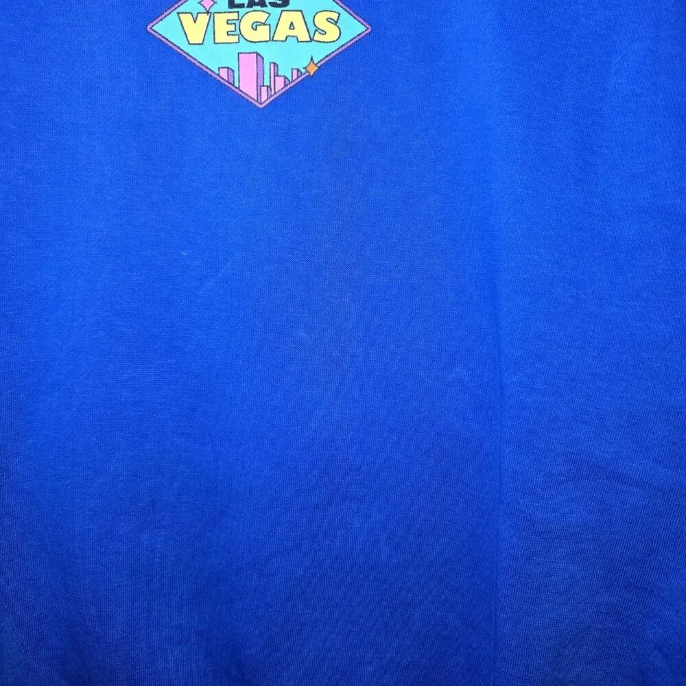 BTS Permission to Dance Las Vegas Pop-Up Sweatshirt Blue Size Small Lane7 NWOT